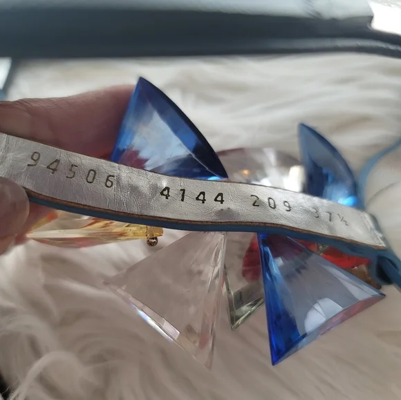 CASADEI ITALIAN SHOE BRAND MULTICOLOR EMBELLISHED SANDALS SIZE EU 37.5 EUC - Picture 3 of 13